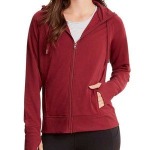 Danskin Full Zip Hoodie Jacket Burgundy Red XL